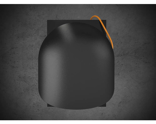 Čierne nástenné svietidlo s káblovou prípojkou