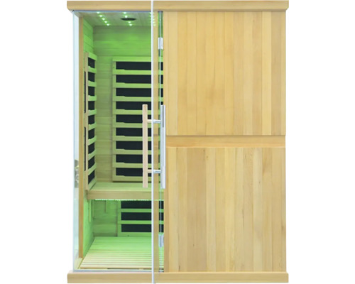 Infrasauna z dreva s presklenými dverami