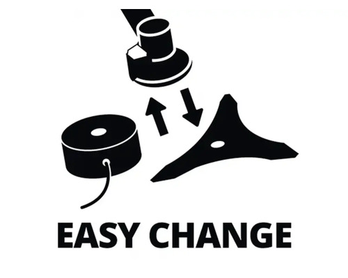 Symbol pre jednoduchú výmenu strunovej hlavy a noža pri vyžínačoch