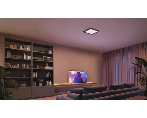 LED stropné svietidlo Philips Hue Tento RGBW 10,6 W 1340 lm 2000-6500 K čierne - kompatibilné so SMART HOME by hornbach LED stropné svietidlo Philips Hue Tento RGBW 10,6 W 1340 lm 2000-6500 K čierne - kompatibilné so SMART HOME by hornbach