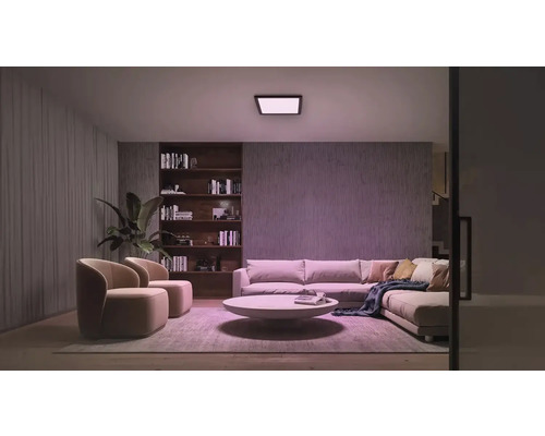 LED stropné svietidlo Philips Hue Tento RGBW 15,4 W 2000 lm 2000-6500 K čierne - kompatibilné so SMART HOME by hornbach LED stropné svietidlo Philips Hue Tento RGBW 15,4 W 2000 lm 2000-6500 K čierne - kompatibilné so SMART HOME by hornbach