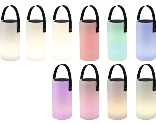 Dekoratívne LED svietidlá s držadlom v rôznych farbách