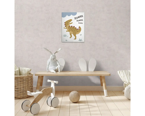 Detská izba s obrázkom dinosaura, odrážadlom a hračkami