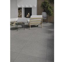 Keramická dlažba Flairstone 59,5x59,5x2 cm Borkum 2.0 Anthrazit