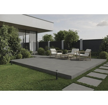 Keramická dlažba Flairstone 59,5x59,5x2 cm Borkum 2.0 Anthrazit