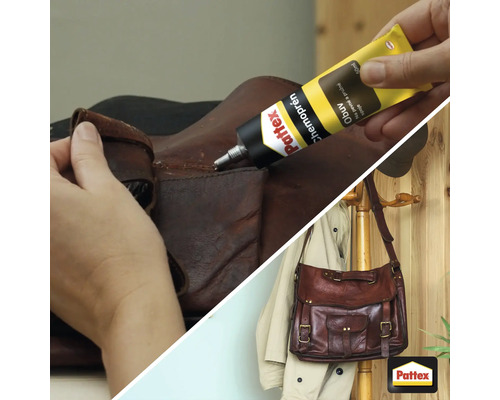 Oprava koženej tašky lepidlom Pattex