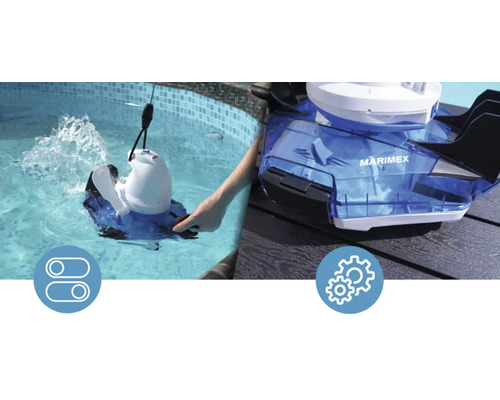 Automatické čistenie bazéna s bazénovým robotom Marimex