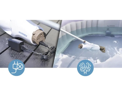 Akumulátorový vysávač bazénov Marimex s nabíjačkou používaný na čistenie bazéna