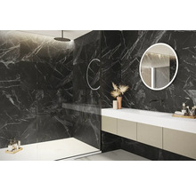 Dlažba Obklad imitácia mramoru LUCCA Nero mat 60x120 cm