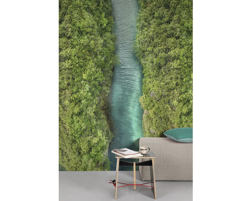 Foto tapeta s riekou medzi stromami v interiéri