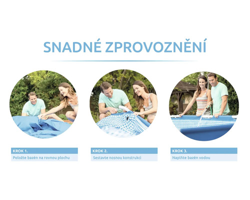 Návod na zostavenie bazéna v troch krokoch