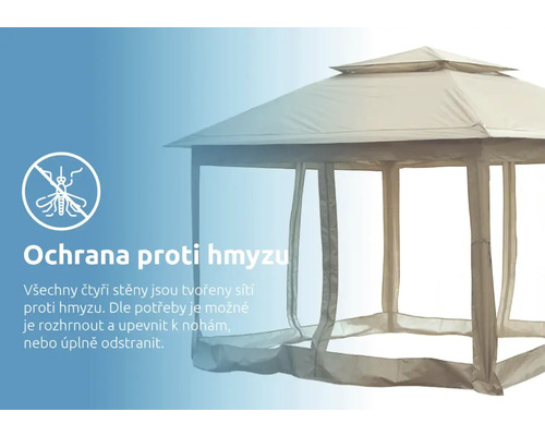 Altánok so sieťkou proti hmyzu