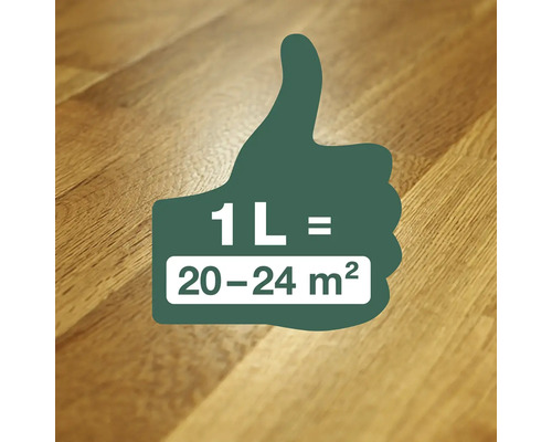 Symbol: Rozsah jedného litra na 20 až 24 metrov štvorcových