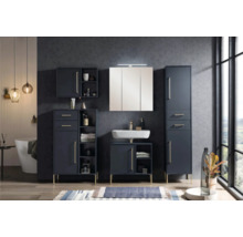 Kúpeľňový set s umývadlom, zrkadlovou skriňou a vysokými skriňami pre štýlové vybavenie kúpeľne