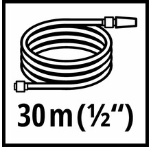 Symbol pre 30 metrovú záhradnú hadicu s priemerom pol palca.