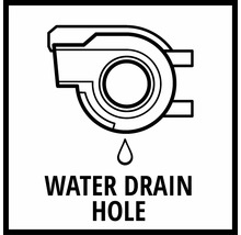 Symbol: Otvor na odvod vody