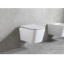 Závesné WC s vekom a bidetom v kúpeľni