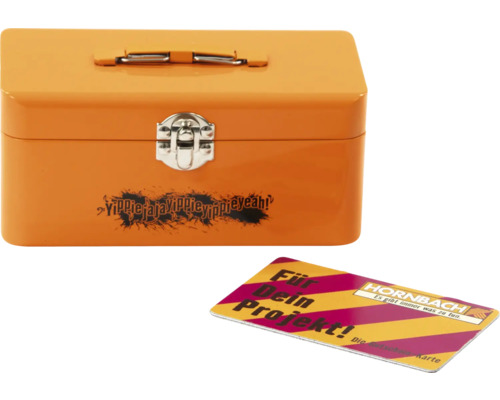 Kovová bedňa na náradie so zákazníckou kartou Hornbach