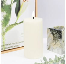 Dekoratívna stĺpová sviečka s plamenným efektom a príslušenstvom