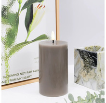 Dekoratívna stĺpová sviečka s elektrickým plameňom