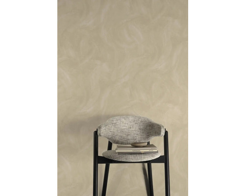 Dekoratívna nástenná maľba so stoličkou a knihami