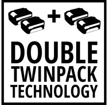 Symbol pre technológiu Double Twinpack s batériami