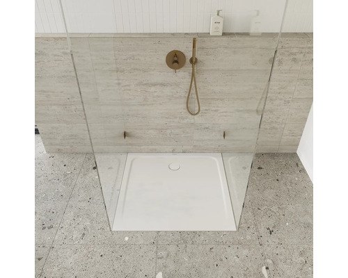 Sprchovací kút so sprchovou vaničkou a batériou