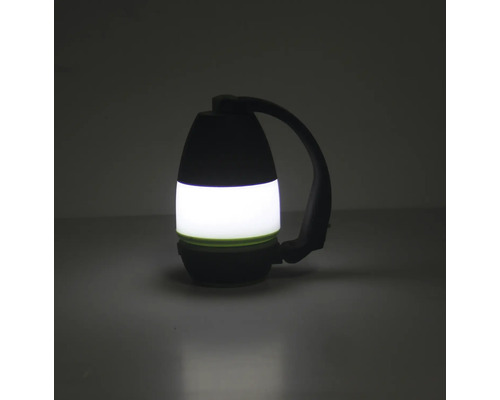 Svietiaca kempingová lampa s rukoväťou