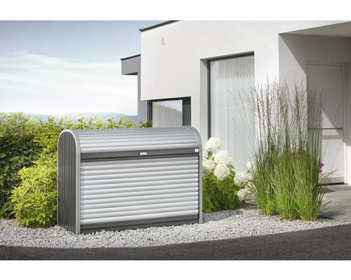 Prístrešok na popolnice Biohort StoreMax 160 plechový 163x78x120 cm sivý kremeň metalický