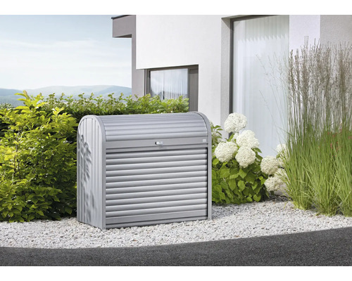 Prístrešok na popolnice Biohort StoreMax 120 plechový 117x73x109 cm strieborný metalický
