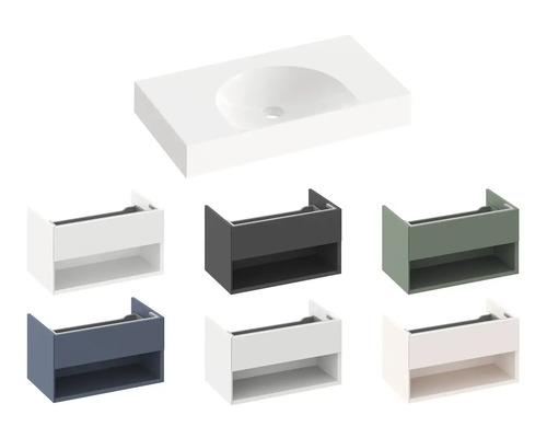 Umývadlo so skrinkou v rôznych prevedeniach do kúpeľne