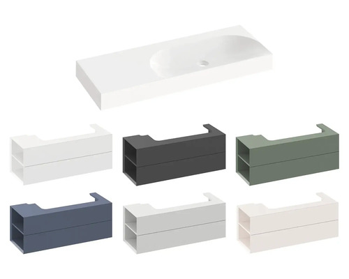 Umývadlo a rôzne umývadlové skrinky na dizajn kúpeľne