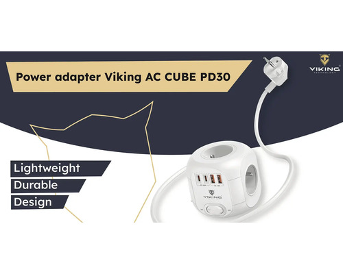 Zásuvkový adaptér Viking AC Cube PD30