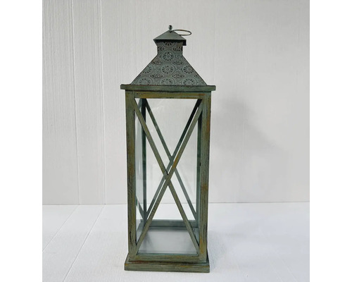 Dekoratívna lampa z kovu a skla