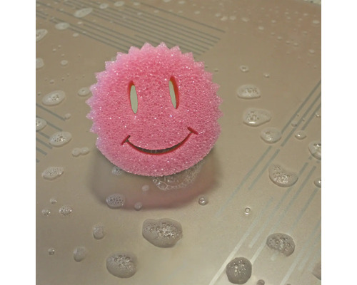 Ružová umývacia hubka s tvárou