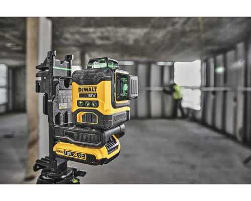Čiarový laser Logo DeWalt so statívom na presné vyrovnanie na staveniskách
