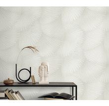 Dekoratívna tapeta s motívom vejára vo svetlom odtieni