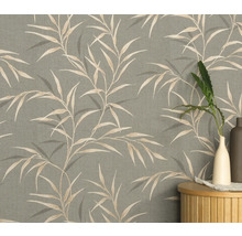 Tapeta so vzorom bambusu na stene