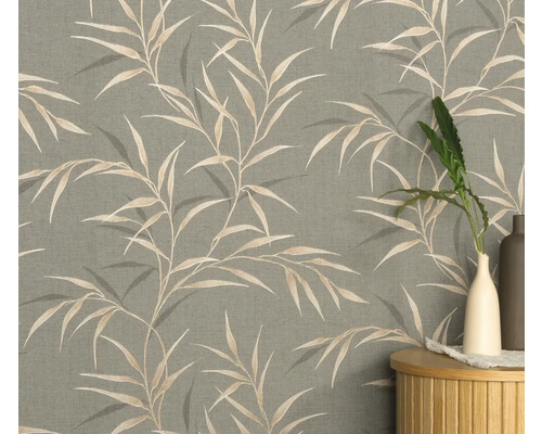 Tapeta so vzorom bambusu na stene