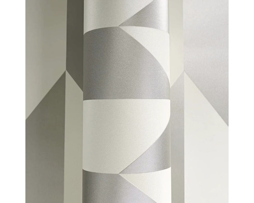 Tapeta s geometrickým vzorom v sivej farbe