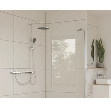 Kúpeľňa so sprchovacím kútom, termostatickou batériou a hlavovou sprchou