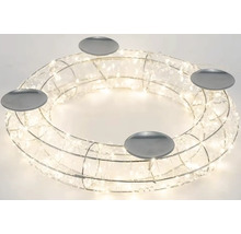 Adventný veniec s LED osvetlením a držiakmi na sviečky