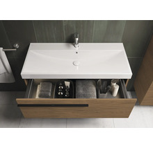 Skrinka pod umývadlo s otvorenou zásuvkou, vrátane umývadla a vodovodnej batérie