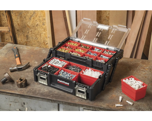 Zásobník Pattfield so skrutkami, maticami a hmoždinkami