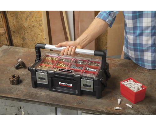 Sortimentný box Pattfield naplnený skrutkami a maticami