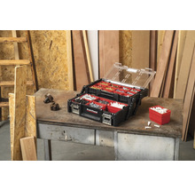 Organizér Pattfield so skrutkami, hmoždinkami a drobnými dielmi na ponku