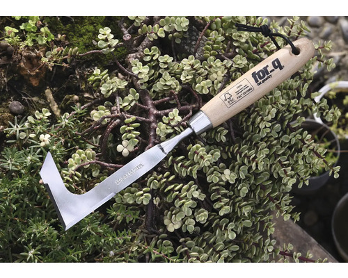 Škrabka na škáry a hrany s čepeľou z nehrdzavejúcej ocele a drevenou rukoväťou