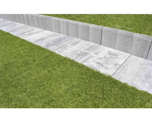 Univerzálny betónový prvok Frontero 30 x 15 x 6 cm grafitový Záhradný chodník s trávnikom a obrubníkmi