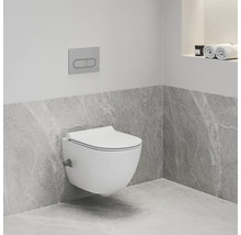 Závesné WC s ovládacím panelom v modernej kúpeľni