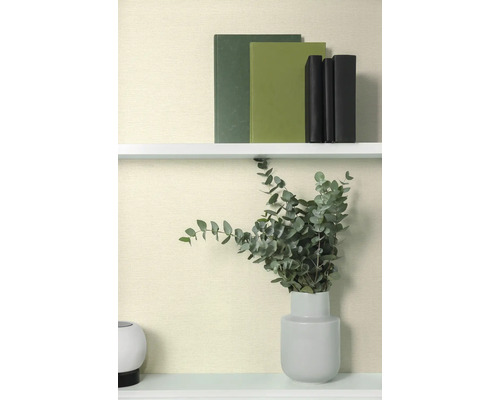 Dekoratívna scéna s knihami a eukalyptom vo váze na poličke